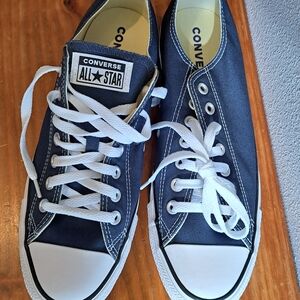 Converse All Star Low Top Canvas Sneakers - Navy White